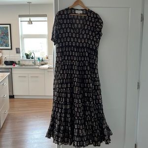 Daughters of India Chaaya Maxi Dress~Eggplant. Size XL